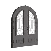Golden Gate double full arch top entry door with energy efficient dual-pane glass.