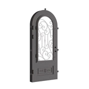 Golden Gate single full arch top door with thick double-pane glass.
