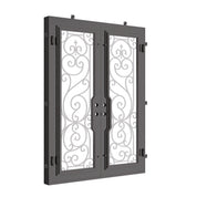 Hills flat top patio door for cold temperatures in bronze finish.