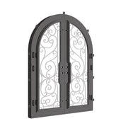 Hills radius top iron french door in bronze.