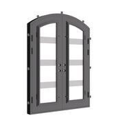 Knox arched top double door in bronze with clear glass and thermal break.