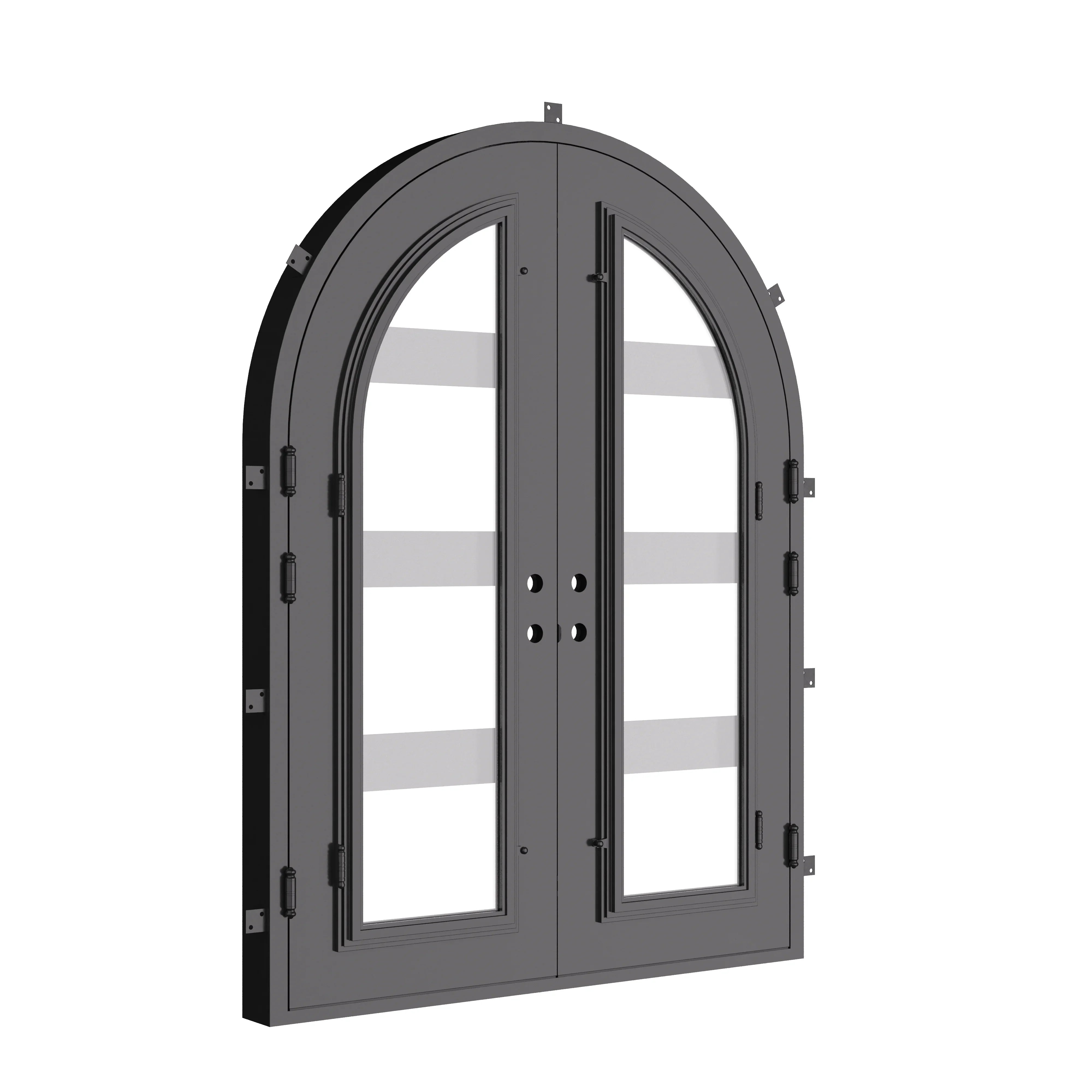 Knox full arch top iron french door thermally broken.