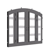 Knox arch top french entry door thermally broken with sidelights.