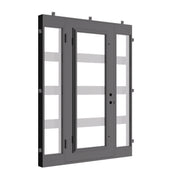 Knox black straight top single door with side windows and flat top.