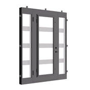 Knox single flat top entry door with thermal break in black.