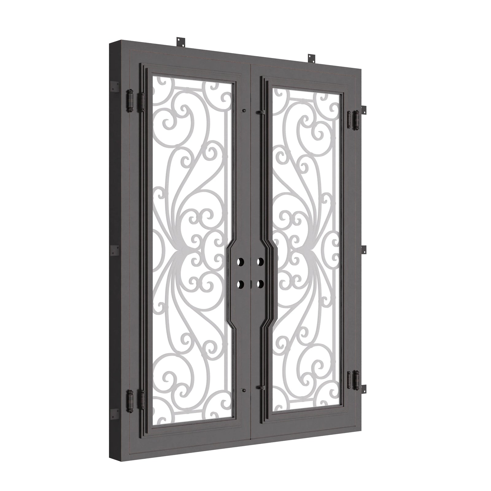 Miracle flat top double exterior door with thermal barrier.