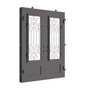 New York architectural iron double square top french door.