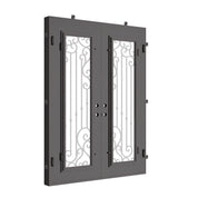 Paris thermally broken flat top door with dual-pane glass.