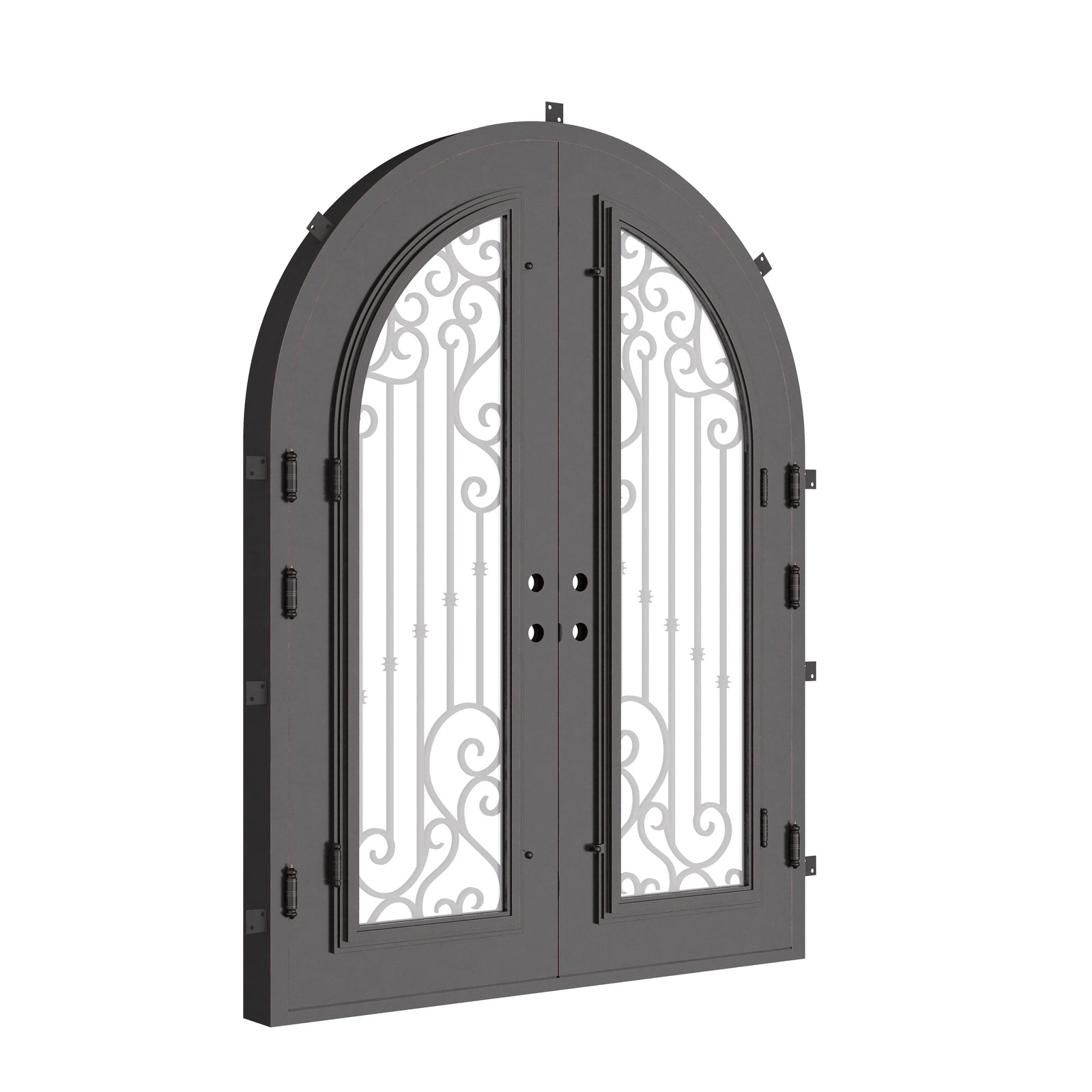 Paris radius top iron door for cold weather.