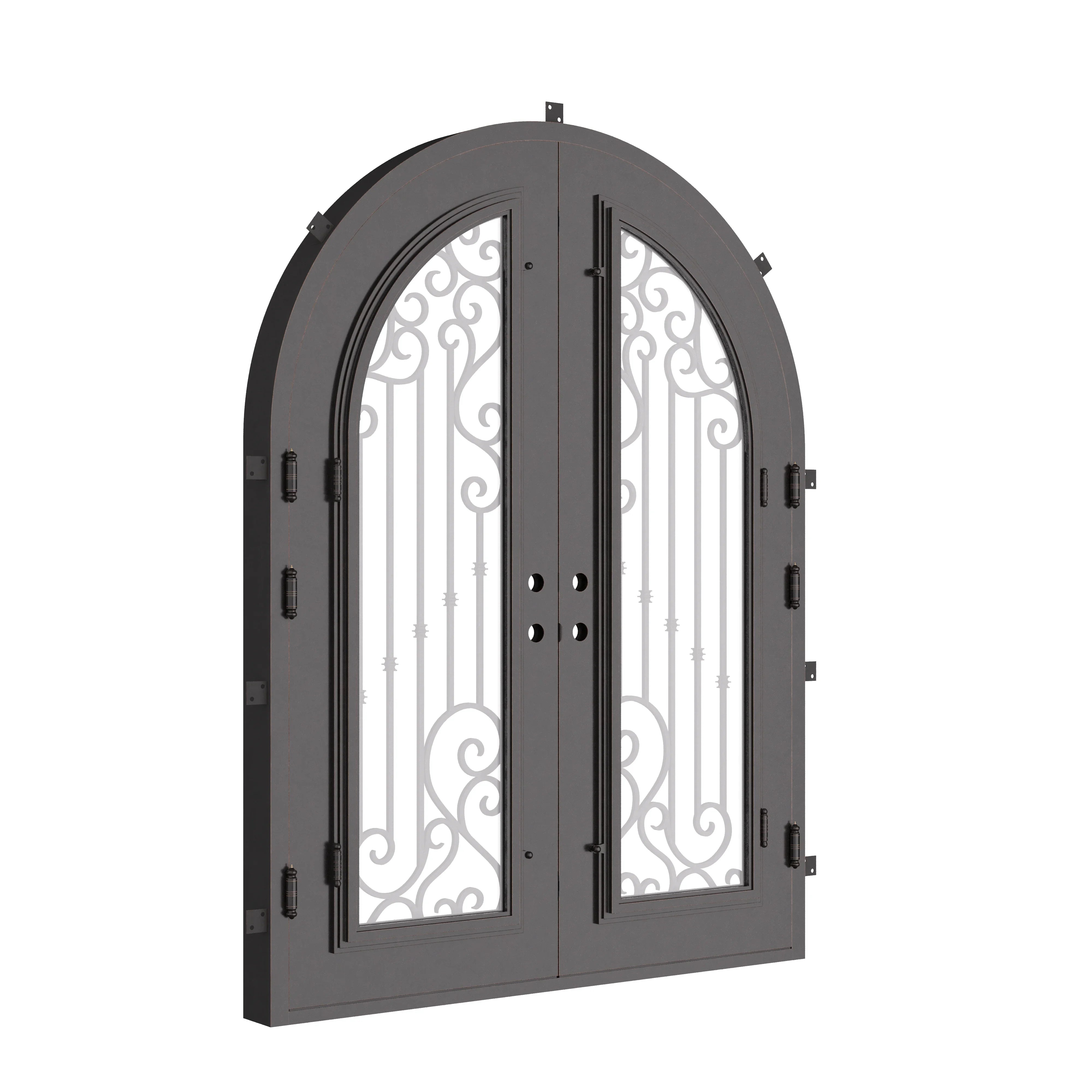 Paris radius top iron door for cold weather.