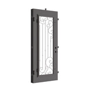 Paris single flat metal exterior door for cold weather in black.