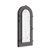 Paris exterior full arch door with thermal break and efficient glass in matte black.