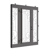 Paris flat top single entry door with thermal barrier and side windows.