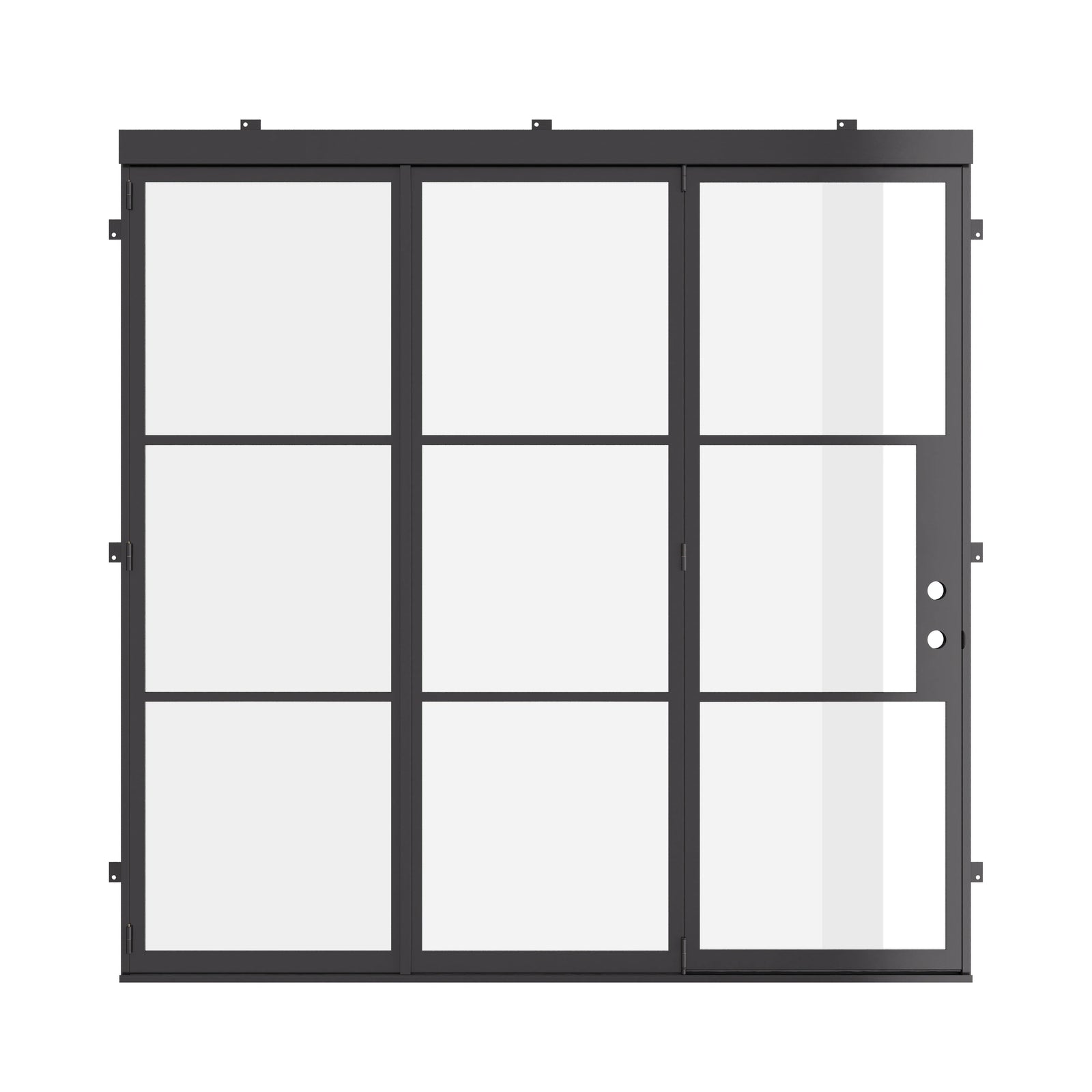 Contemporary thermally insulated steel folding door system