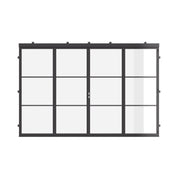 Air 4 modern architectural steel bi-fold, center opening design
