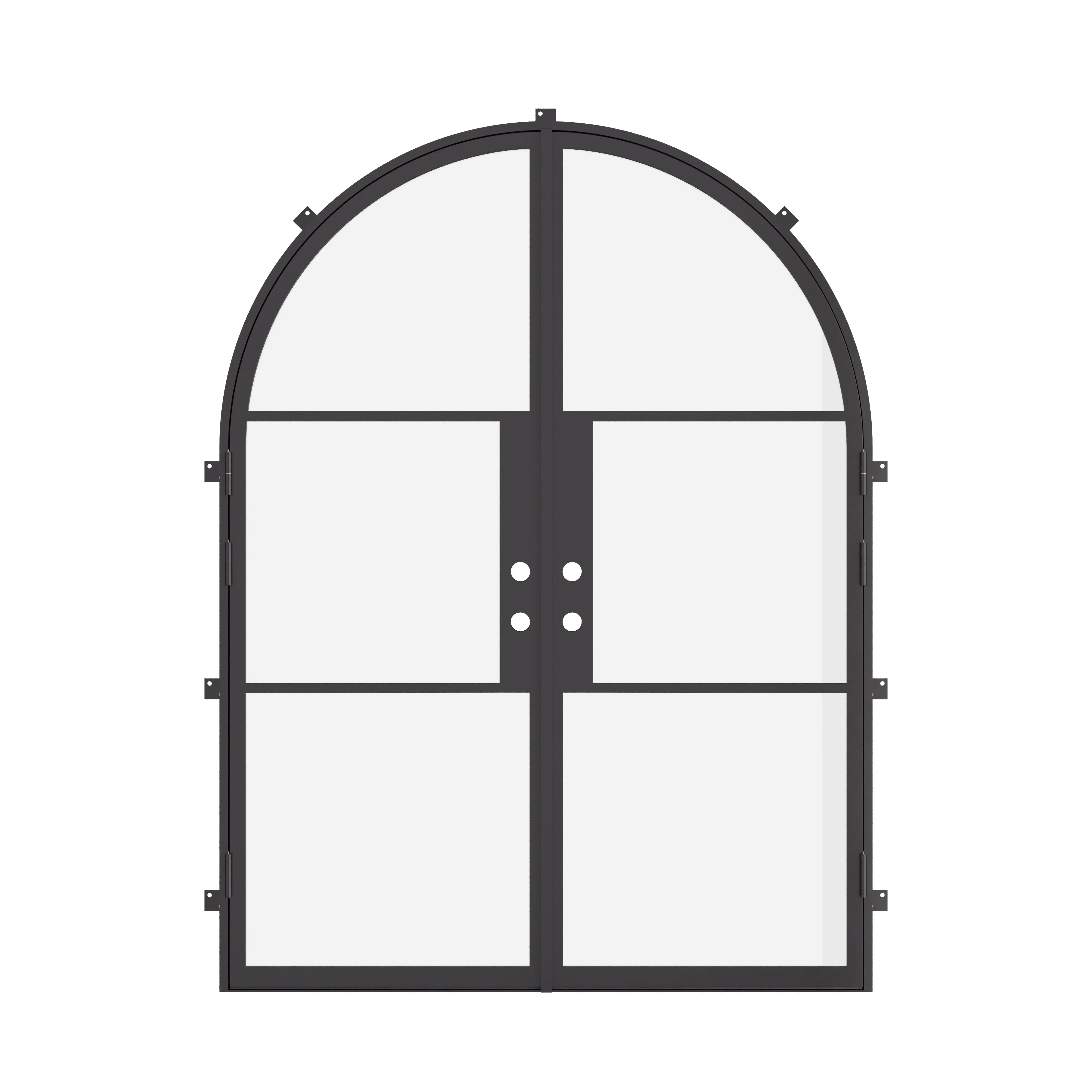 energy efficient double full arch steel entry