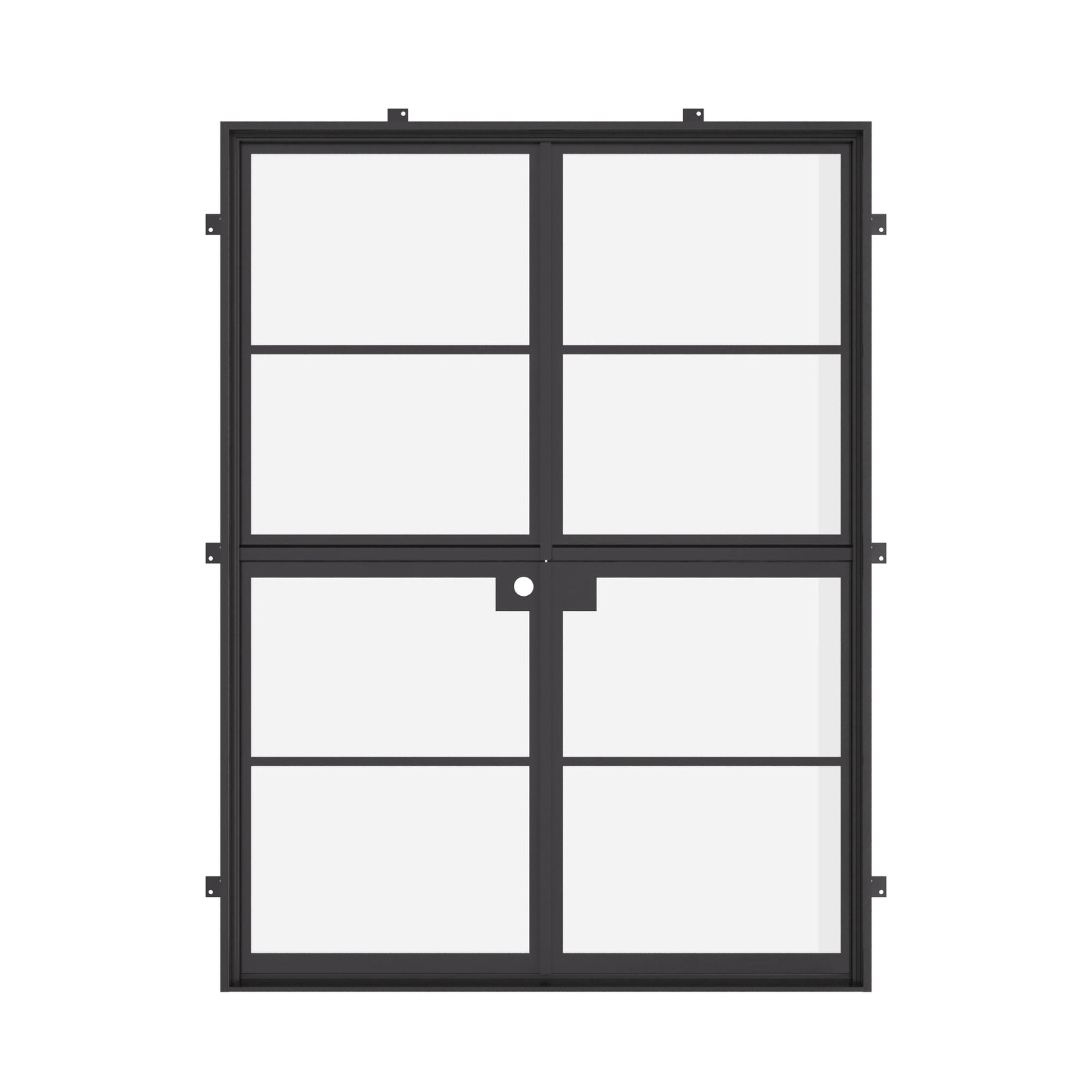 Air 4 Dutch double flat entry door, NFRC-Rated cold rolled metal construction