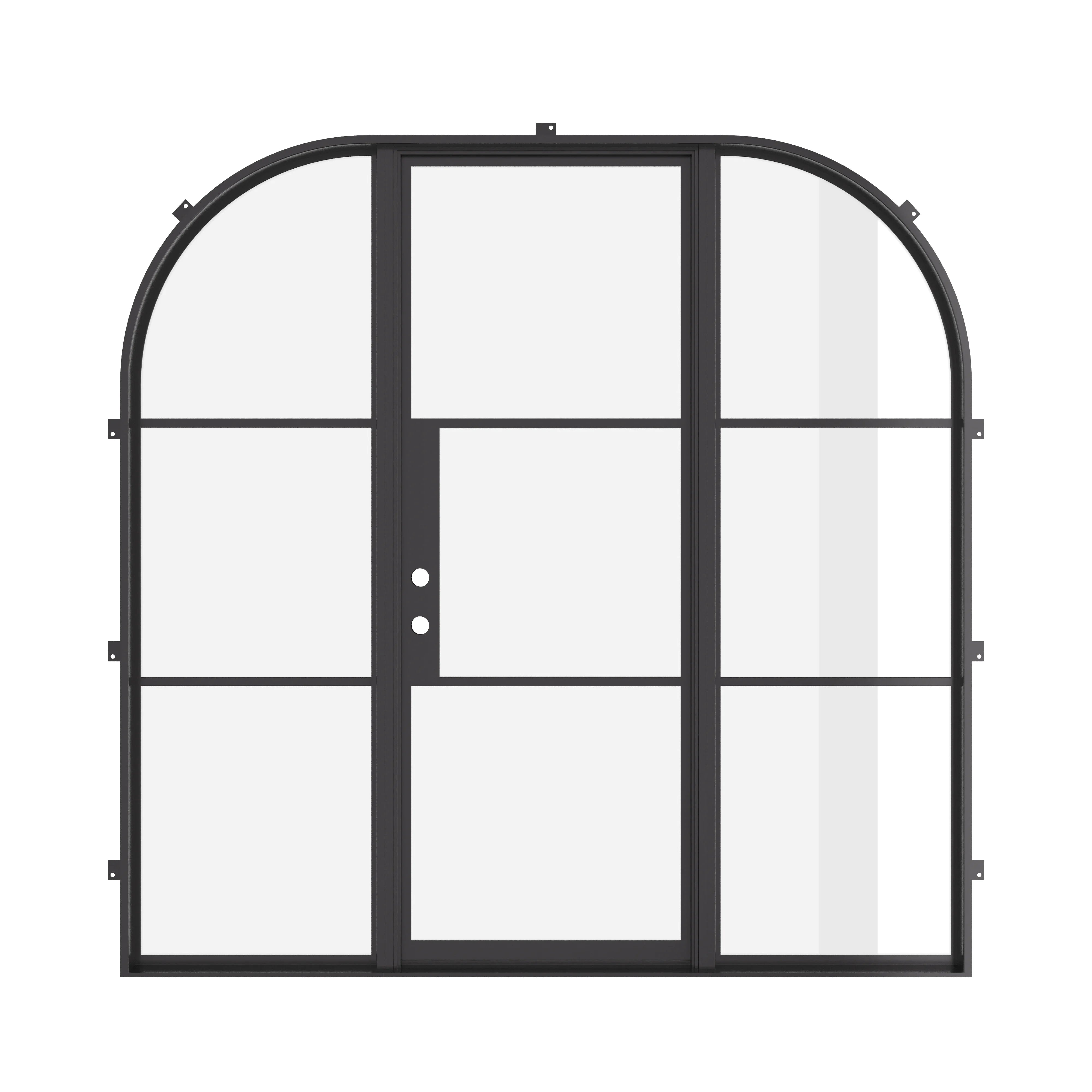 Air 4 Loop slim black steel single flat door