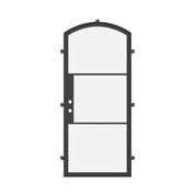 Energy efficient single arch steel entry door