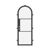 Air 4 full arch single steel entry door with elegant curved design