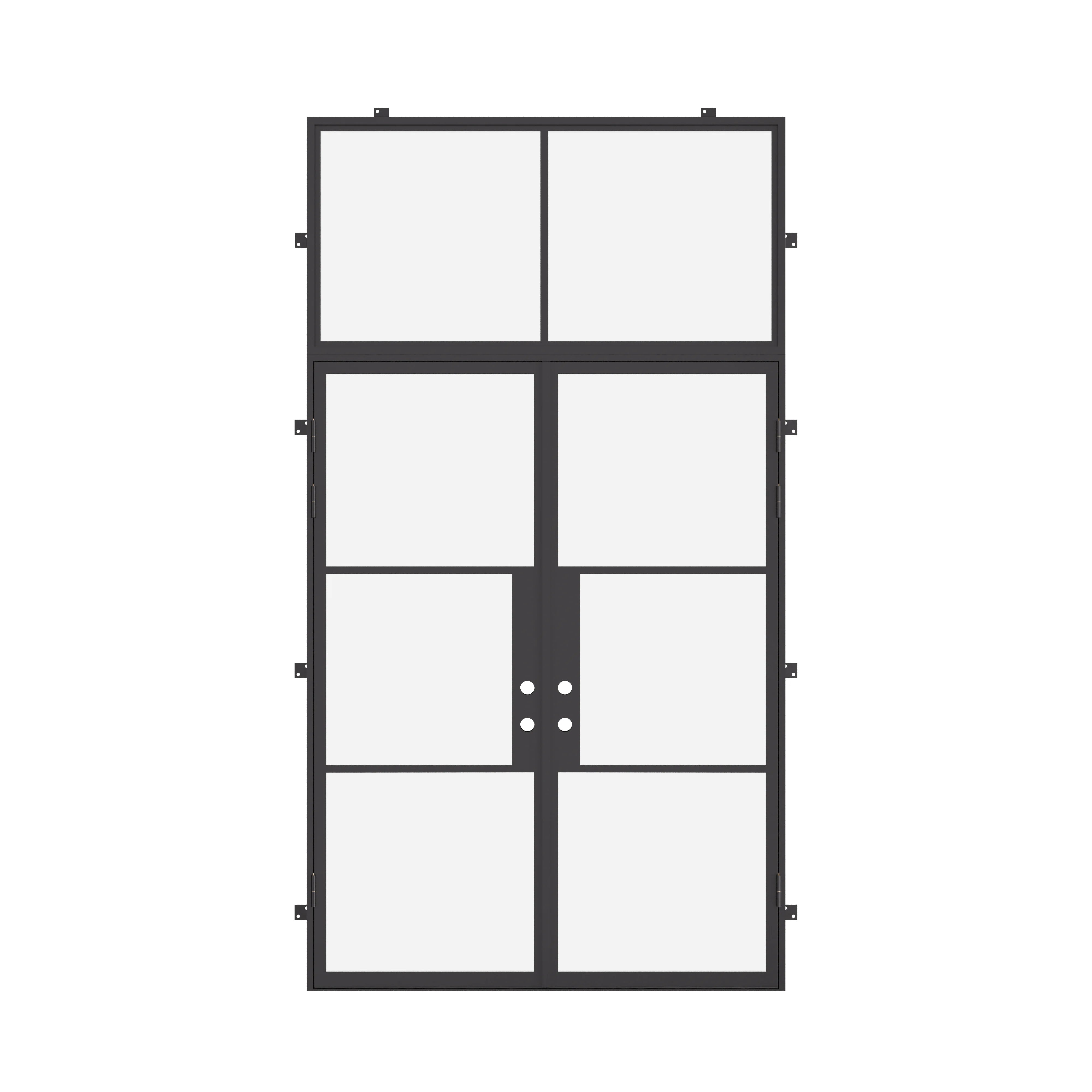 Air 4 architectural double doors with flat top window and narrow sightlines