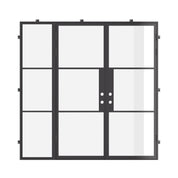 Air 4 double flat steel doors with left sidelight, strong build and minimalist styling