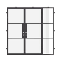 Air 4 with Right Side Window - Double Flat | Standard Sizes by Pinky’s Iron Doors — home doors, view 5