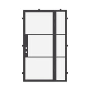 minimalist single entry door with right side glass and insulated frame