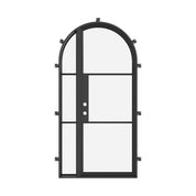 Air 4 modern steel full arch door with right glass panel