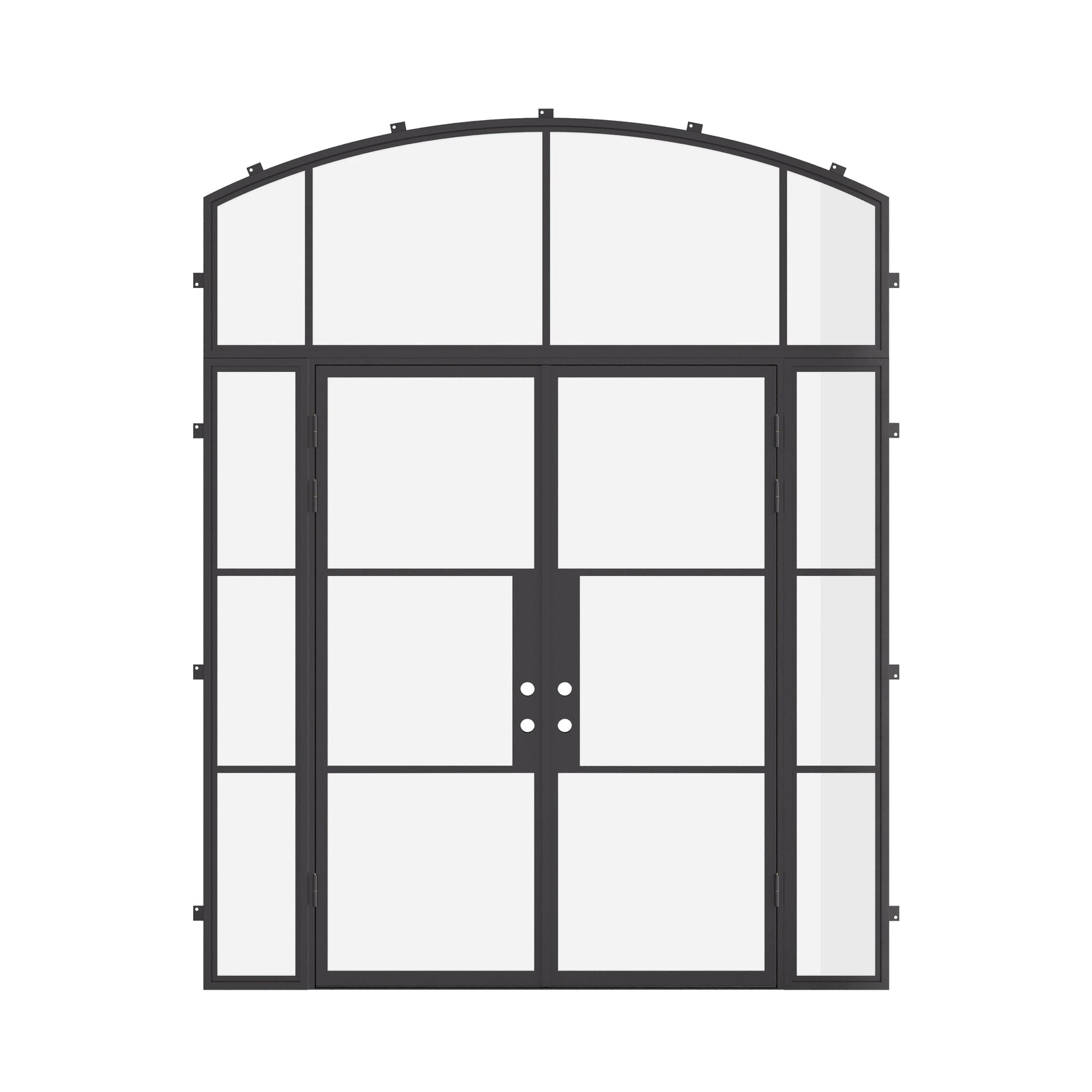 Air 4 double doors with arch top transom and slim frame