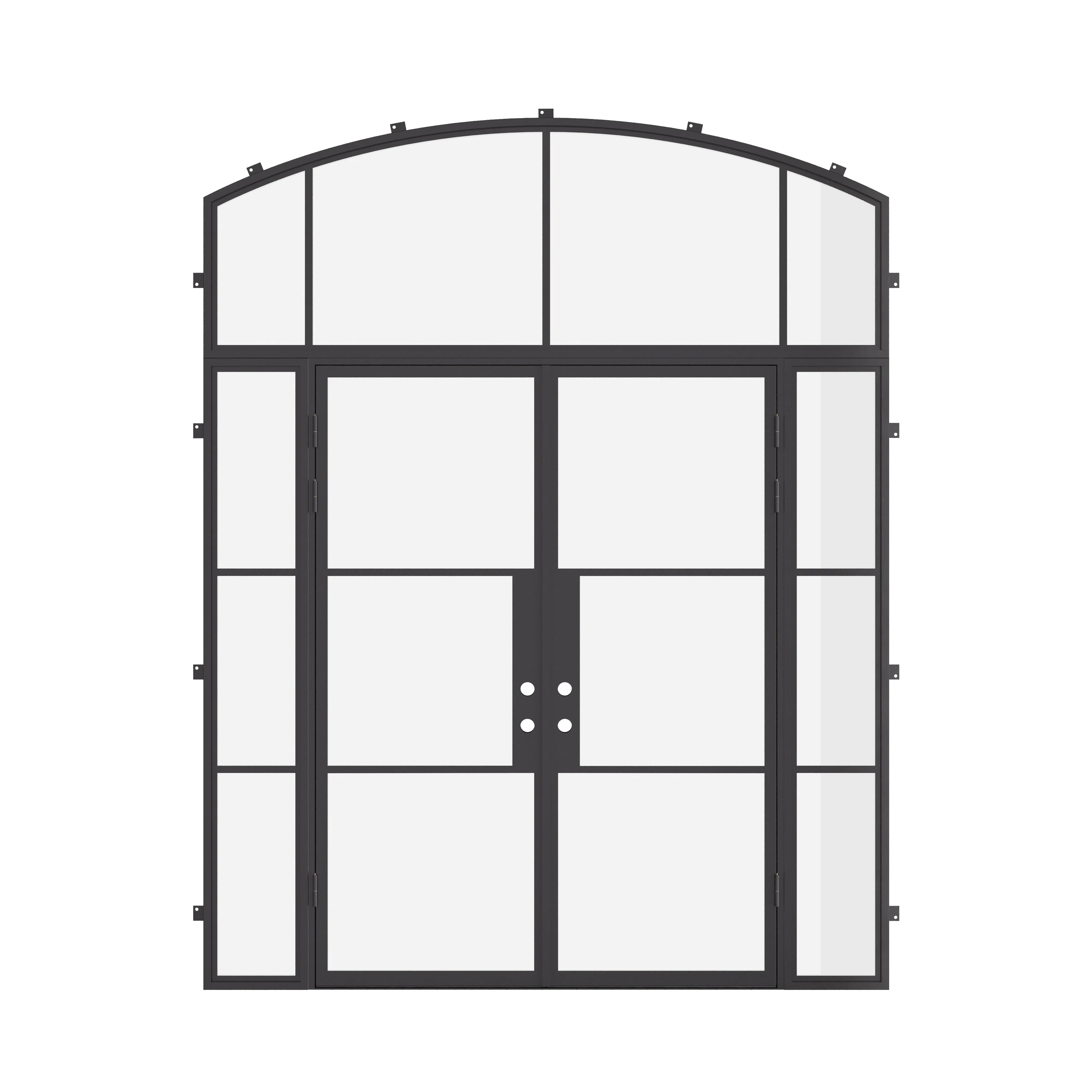 Air 4 double doors with arch top transom and slim frame