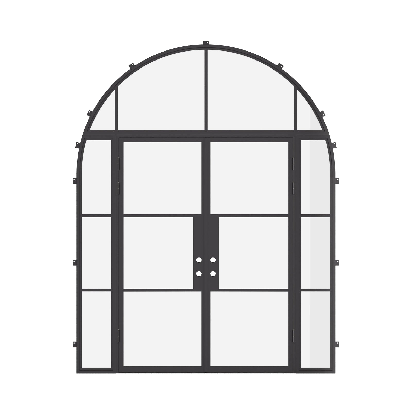 Air 4 made-to-order double doors with side windows and full arch transom