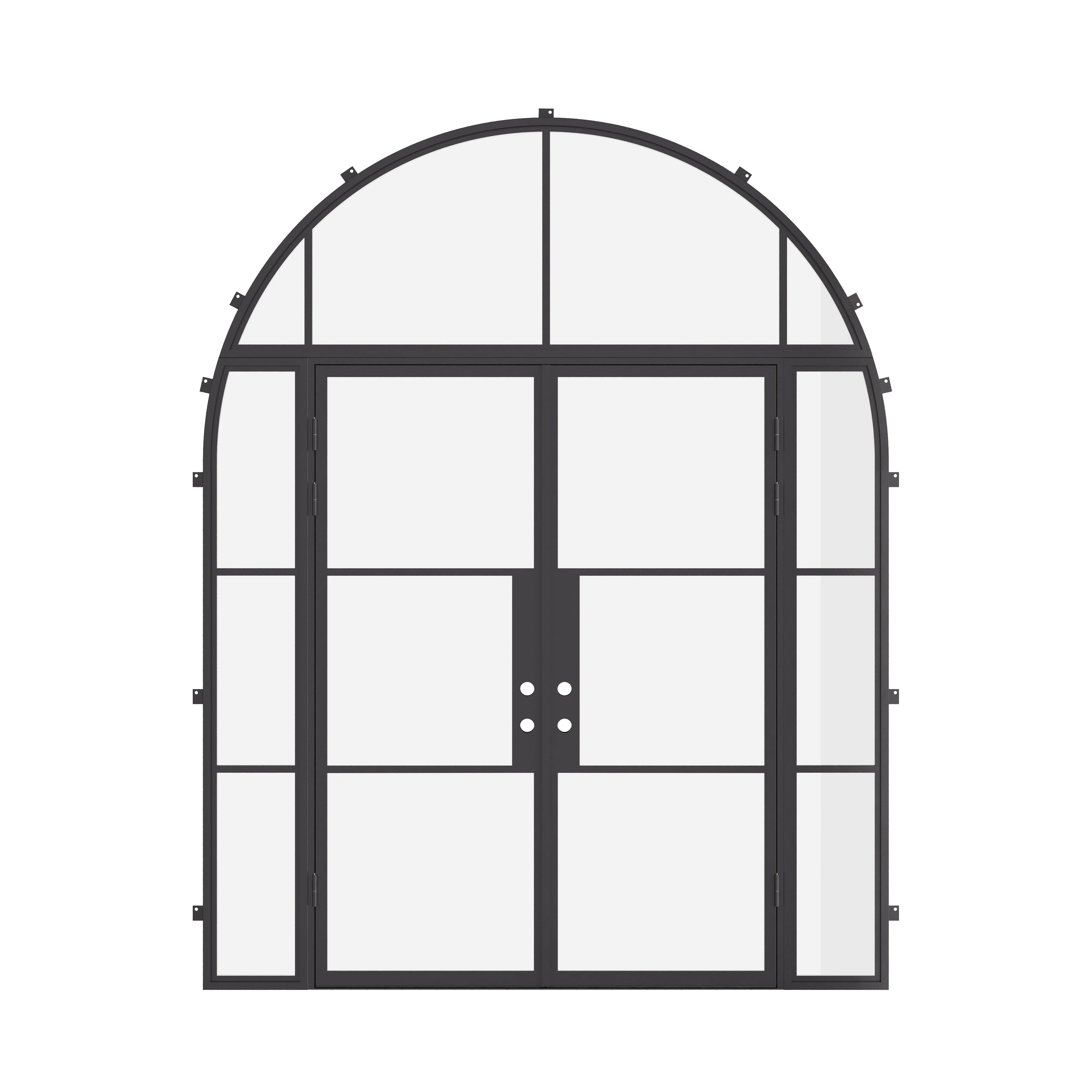 Air 4 made-to-order double doors with side windows and full arch transom