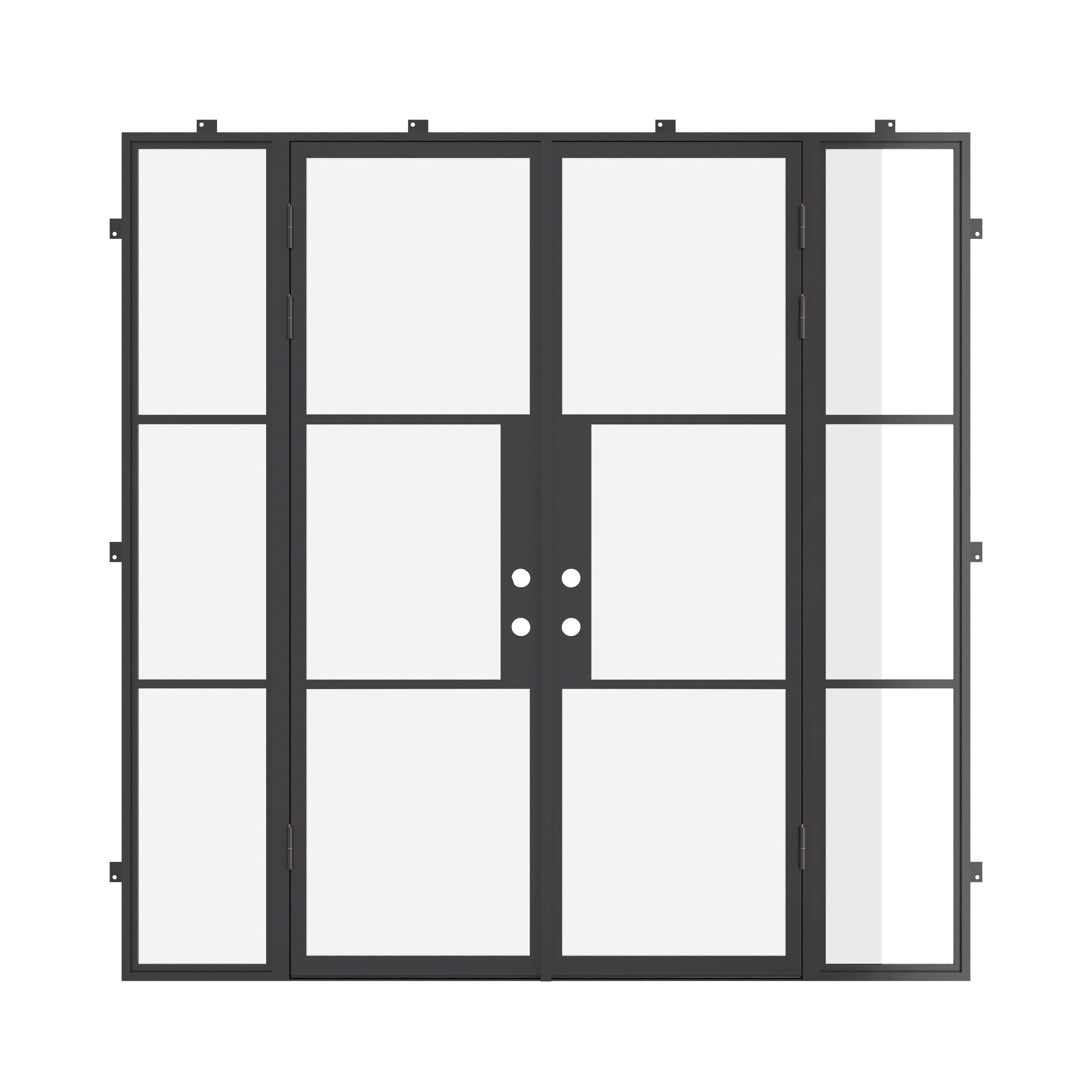 Air 4 double front doors with sidelights and durable automotive-finish coating
