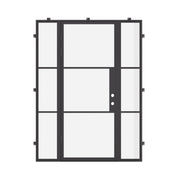 Air 4 single flat exterior entry door with sidelights and modern design