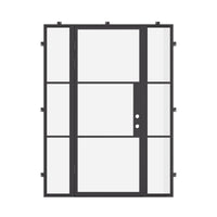 Air 4 with Thermal Break and Side Windows - Single Flat by Pinky’s Iron Doors — home doors, view 4