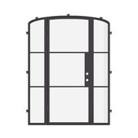 Air 4 with Side Windows - Single Mini Arch by Pinky’s Iron Doors — home doors, view 4