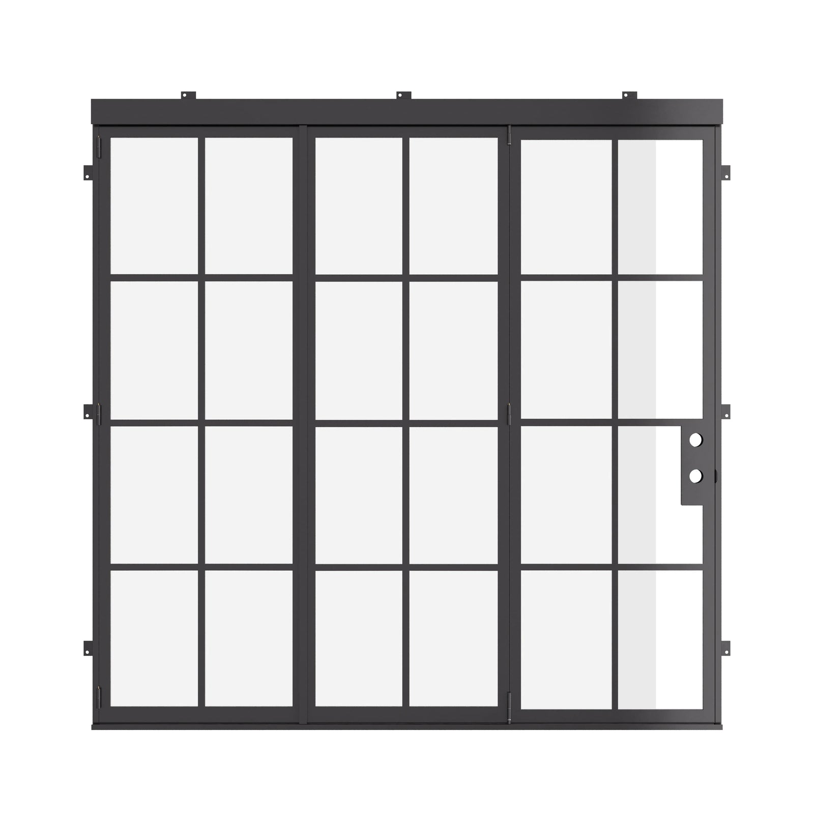 minimalist bi fold door with insulated metal profile