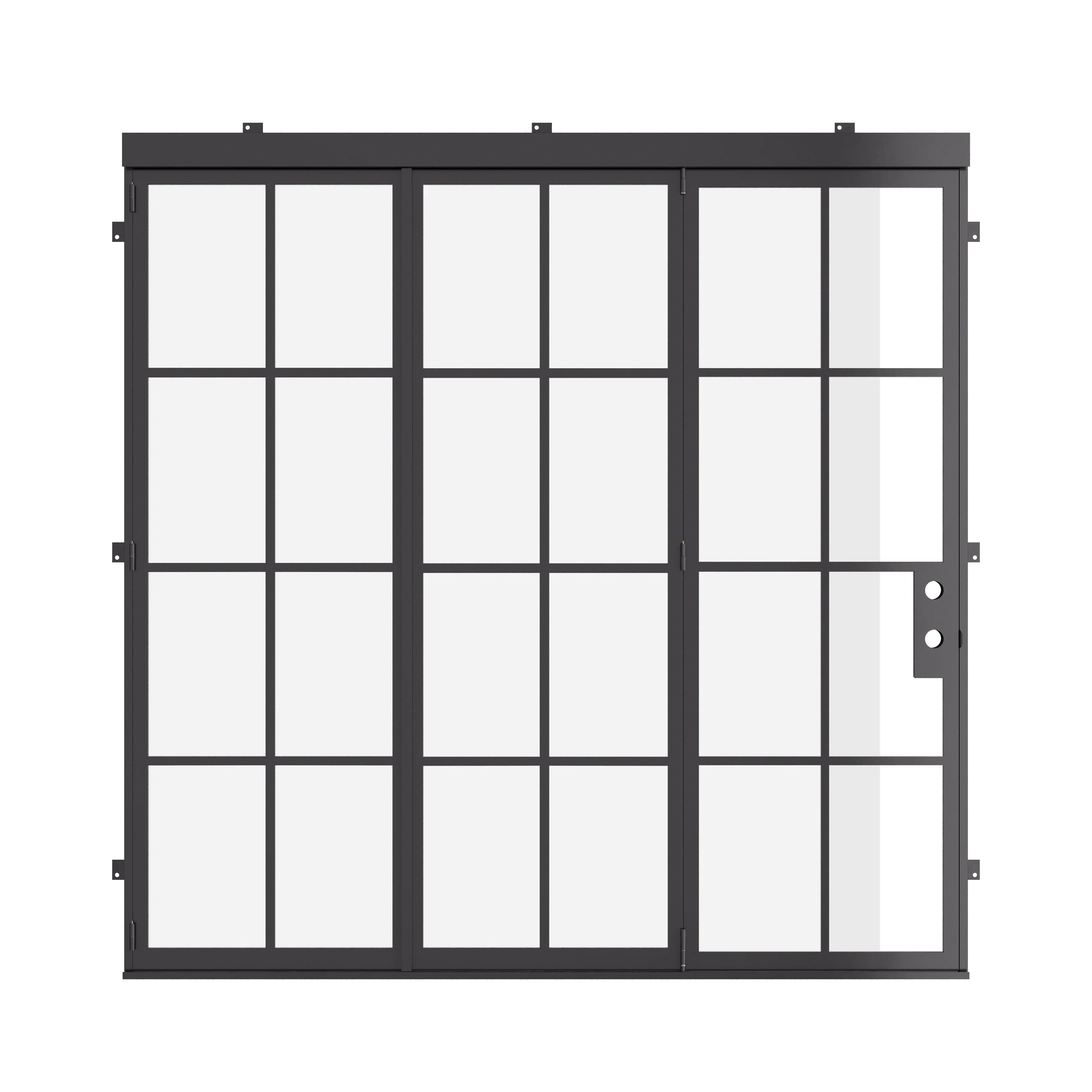 minimalist bi fold door with insulated metal profile