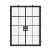 Sleek double steel doors designed for temperature control