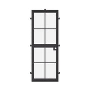 Contemporary Dutch architectural steel door, pre-hung with safety glazing