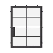 Air 5 pivot flat steel door modern steel construction with glass panel