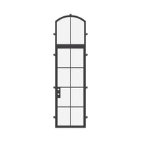 Air 5 with Arch Top Window - Single Flat | Standard Sizes by Pinky’s Iron Doors — home doors, view 5