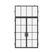 architectural double entry doors with thermally broken frame