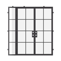 Air 5 with Thermal Break and Left Side Window - Double Flat by Pinky’s Iron Doors — home doors, view 5