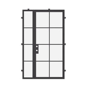 architectural single door with left side window and thermal separation