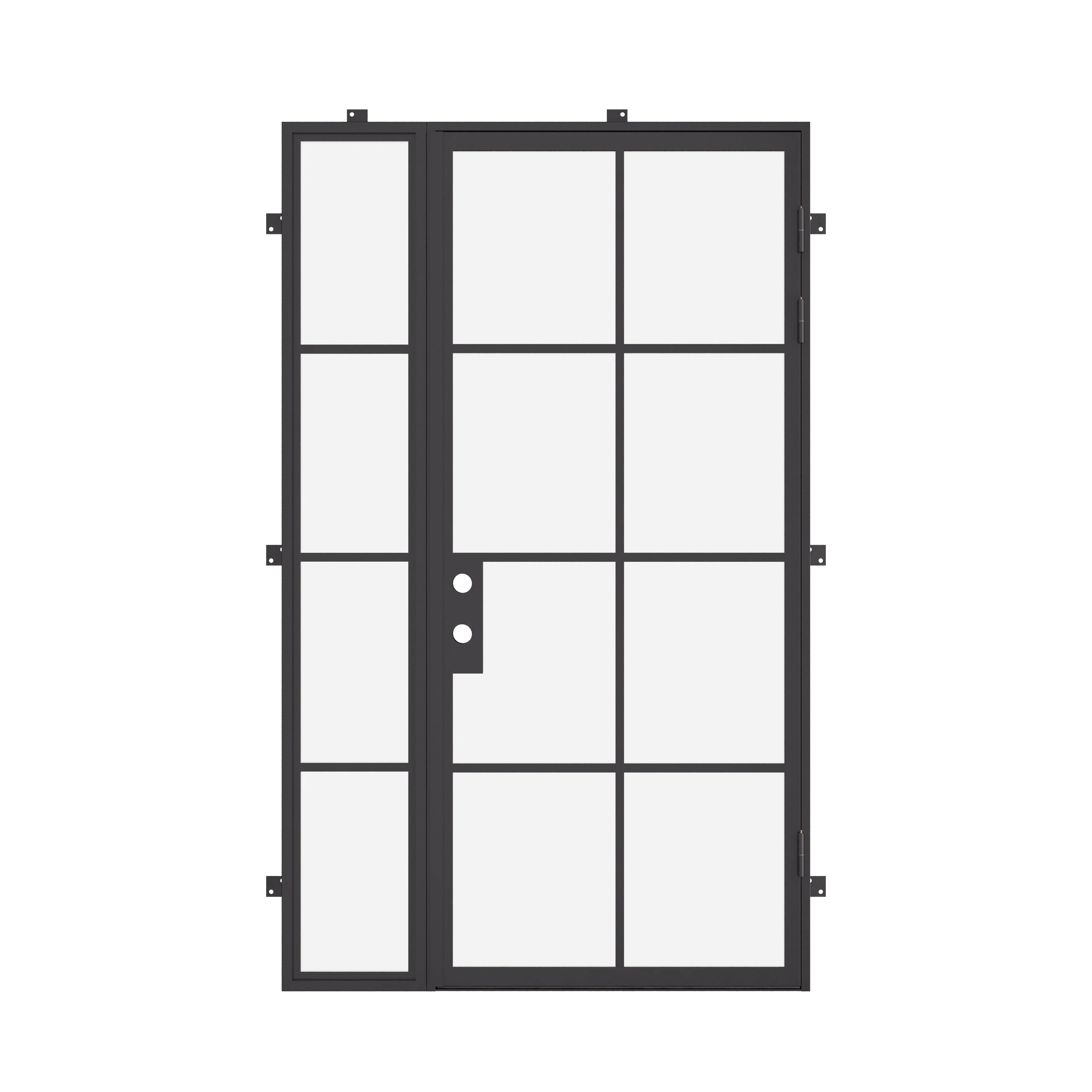 architectural single door with left side window and thermal separation