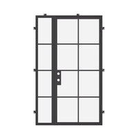 Air 5 with Left Side Window - Single Flat by Pinky’s Iron Doors — home doors, view 5