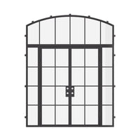 Air 5 with Side Windows and Arch Top Window - Double Flat | Standard Sizes by Pinky’s Iron Doors — home doors, view 5