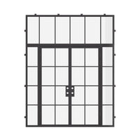 Air 5 with Side Windows and Flat Top Window - Double Flat | Standard Sizes by Pinky’s Iron Doors — home doors, view 5